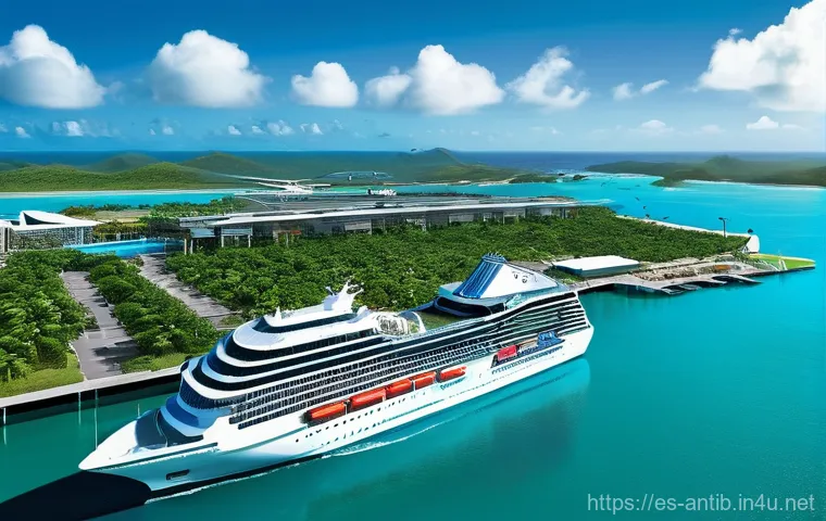 앤티가 바부다 정치적 이슈 - **Prompt:** A picturesque aerial view of Antigua and Barbuda, showcasing a harmonious blend of its p...