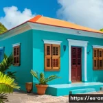 앤티가 바부다 저렴한 숙소 찾기 - Cozy guesthouse exterior in English Harbour, Antigua, featuring vibrant Caribbean architecture with ...